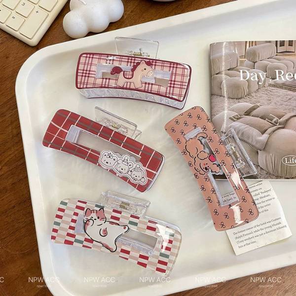 [ Set 12 Cái ] Kẹp Tóc [ Acrylic / 13cm ] - 19803