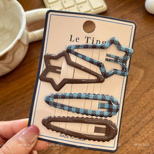 [ Set 10 Vỉ ] Kẹp Tóc [ Vỉ 4 Cái ] - 19821