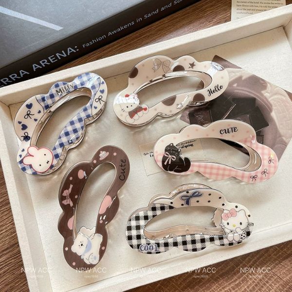 [ Set 12 Cái ] Kẹp Tóc [ Acrylic / 10-13cm ] - 19826