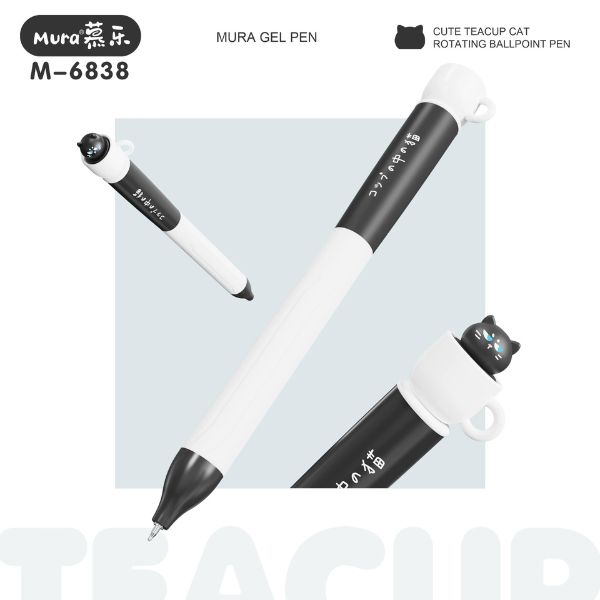 [ Hộp 24 Cây ] Bút Bi Gel Xoay Muller [ 0.5mm / Đen ] - 19888