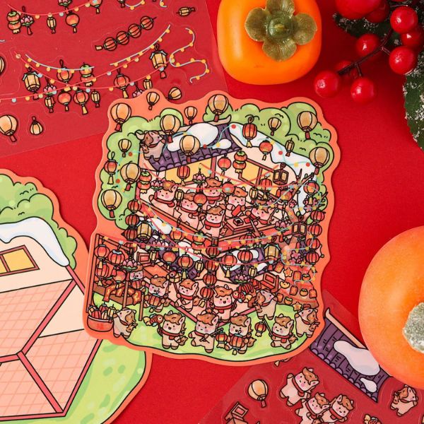 [ Set 12 Túi ] Sticker Trang Trí 3D - 20005