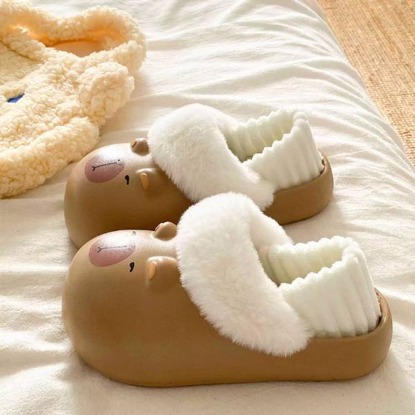 [ Set 2 Đôi ] Dép Bông Chống Trượt Đế Cao [ Size : 36 > 41 ] - 19978