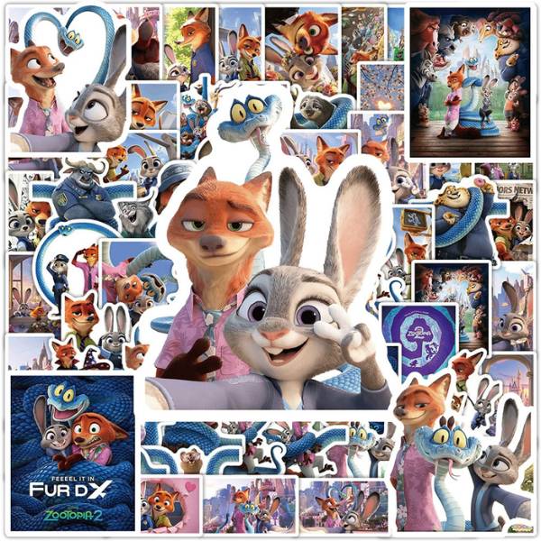 [ Set 10 Túi ] Sticker PVC Zootopia [ 65 Miếng ] - 20174