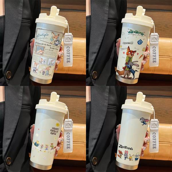 [ Set 2 Cái ] Bình Giữ Nhiệt Zootopia [ 520ml / Inox 316 ] - 20311