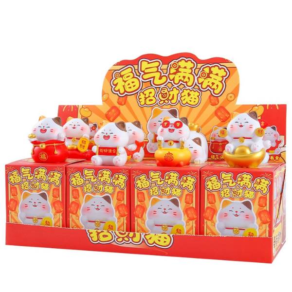 [ Hộp 8 Box ] Blind Box Tượng Trang Trí Mèo Thần Tài - 20359