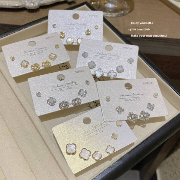 [ Set 5 Vỉ ] Bông Tai [ Titan ] - 21558