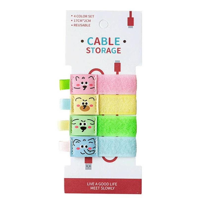 [ Set 10 Vỉ ] Dây Buộc Cáp Sạc [ Vỉ 4 Cái ] - 22406