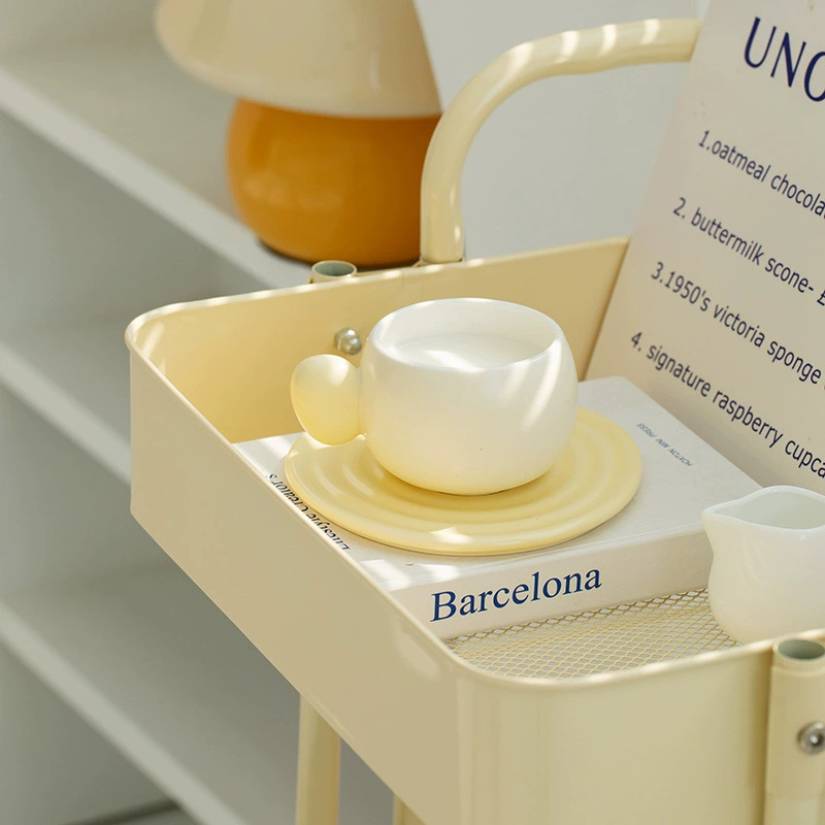 [ Set 3 Cái ] Cốc Sứ + Đĩa - 22412