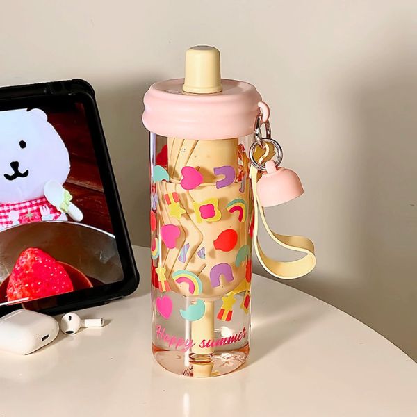 [ Set 2 Cái ] Bình Nước [ 650ml - Kèm Móc Treo ] - 922987