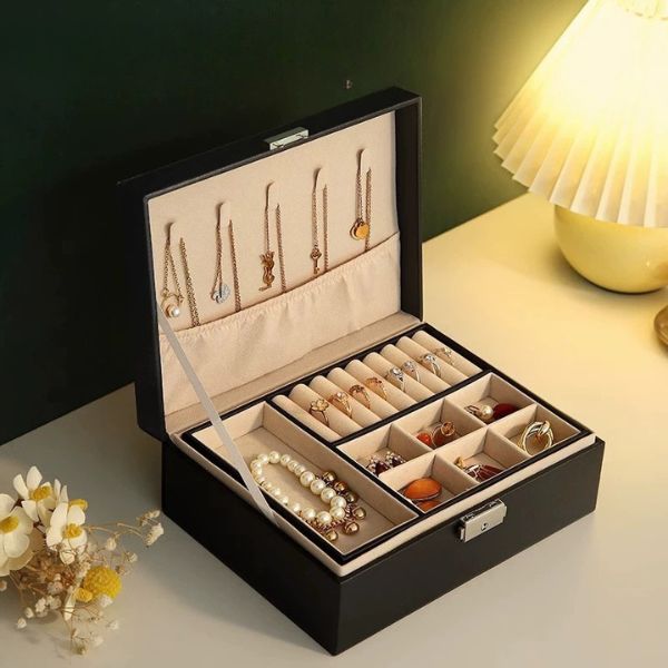 [ Set 2 Cái ] Hộp Đựng Trang Sức [ 21*17*8.5cm ] - 935484