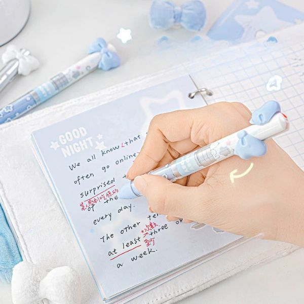 [ Set 12 Cây ] Bút Bi Khô Nhanh 2 Màu ROSPOSY [ 0.5mm - Đen / Đỏ ] - 95811