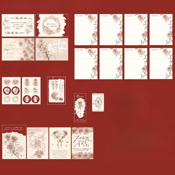 [ Set 10 Bộ ] Thiệp Hoa Hồng Tỏ Tình - 95865