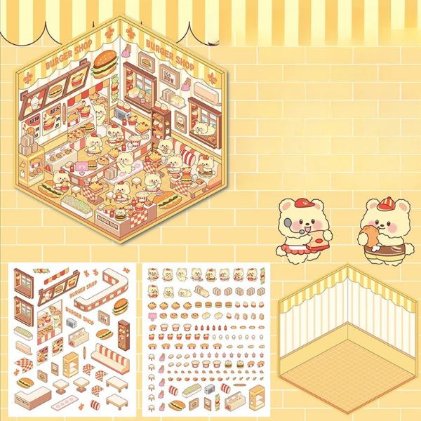 [ Set 12 Túi ] Sticker Trang Trí 3D [ 12.2*13.1cm ] - 96228
