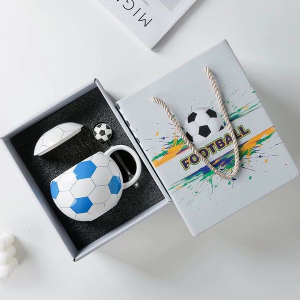 [ Set 2 Bộ ] Ly Cốc Sứ + Nắp + Thìa [ Hộp Đẹp ] - 18104