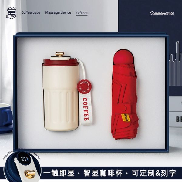 [ Bộ Quà Tặng ] Cốc Inox 316 / Dù Mini Bỏ Túi - 18420