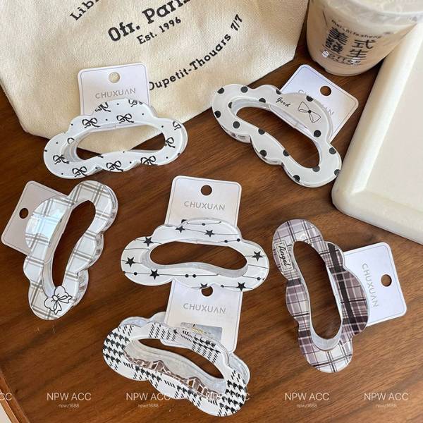 [ Set 12 Cái ] Kẹp Tóc [ Acrylic / 11-13cm ] - 19813