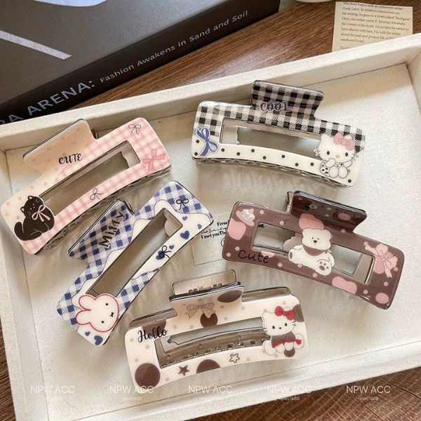 [ Set 12 Cái ] Kẹp Tóc [ Acrylic / 10-13cm ] - 19826