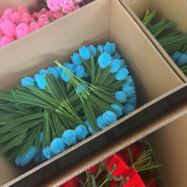 [ Set 20 Nhánh ] Hoa Tulip Kẽm Nhung - 18188