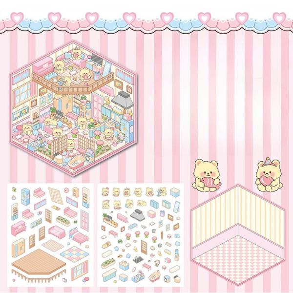 [ Set 12 Túi ] Sticker Trang Trí 3D [ 12.2*13.1cm ] - 96228
