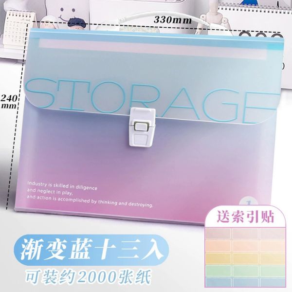 [ Set 4 Túi ] Đựng Hồ Sơ Dung Tích Lớn[ A4 - 13 Ngăn ] - 96765