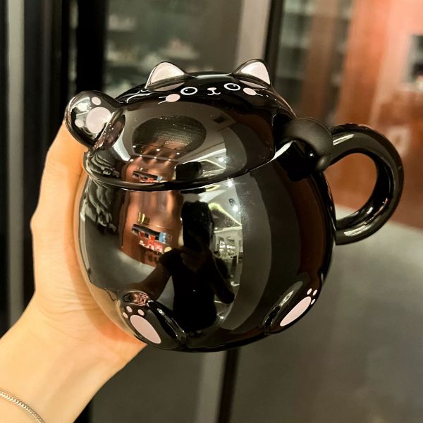 [ Set 2 Cái ] Ly Cốc Sứ [ Nắp + Thìa ] - 17986