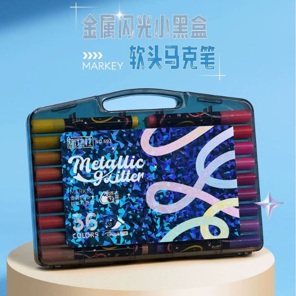 [ Set 2 Hộp ] Bút Dạ Kim Tuyến [ 12-24-36-48 Màu ] - 19213