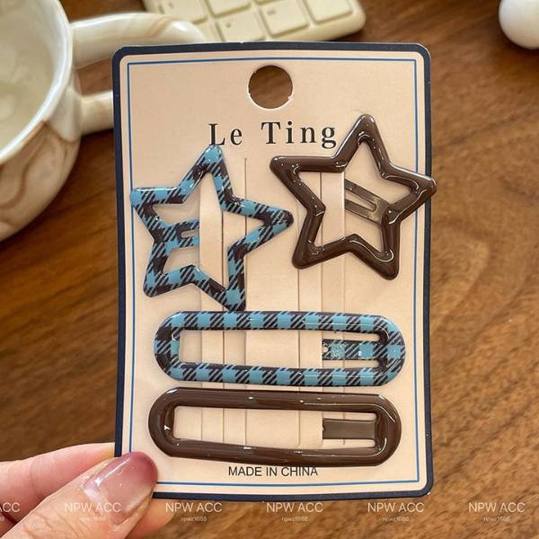 [ Set 10 Vỉ ] Kẹp Tóc [ Vỉ 4 Cái ] - 19821