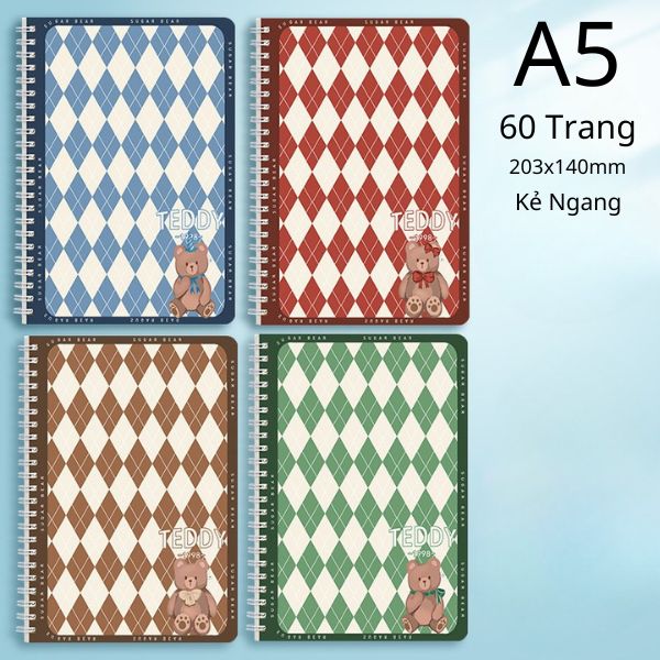 [ Set 20 Quyển ] Sổ Lò Xo [ A5 - Kẻ Ngang - 120 Trang ] - 932432