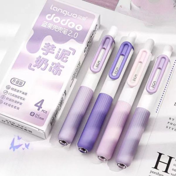 [ Set 10 Hộp ] Bút Bi Gel Doudou 2.0 [ 0.5mm - Đen - 1 Hộp 4 Cây ] - 95856