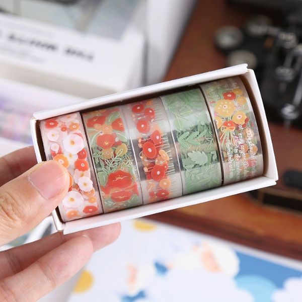 [ Set 6 Hộp ] Washi Tape [ Hộp 5 Cuộn ] - 16704