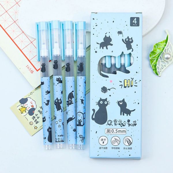 [ Set 10 Hộp ] Bút Bi [ 0.5mm - Đen - 1 Hộp 4 Cây ] - 95653