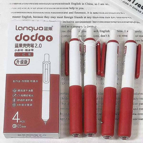 [ Set 10 Hộp ] Bút Bi Gel Doudou 2.0 [ 0.5mm - Đen - 1 Hộp 4 Cây ] - 95856
