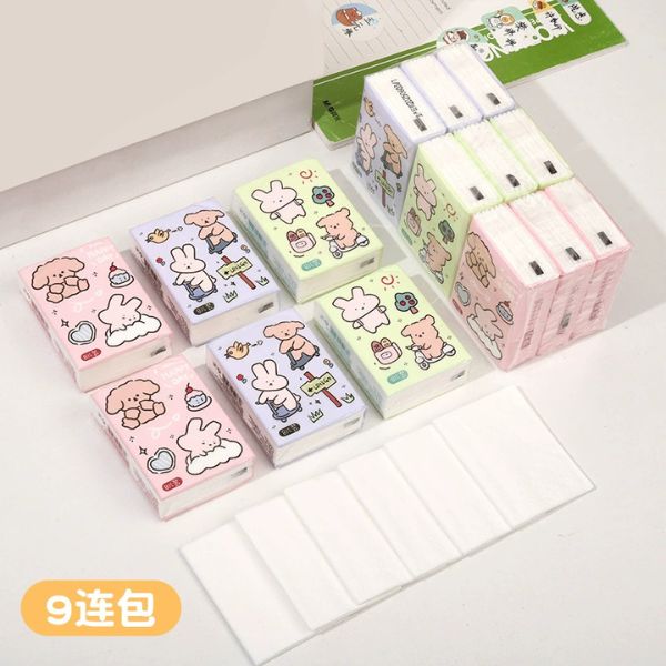 [ Set 10 Túi ] Khăn Giấy [ 20*20cm  - 3 Lớp - 24 Tờ - 1 Túi 9 Gói ] - 96247
