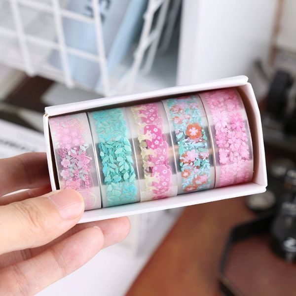 [ Set 6 Hộp ] Washi Tape [ Hộp 5 Cuộn ] - 16704