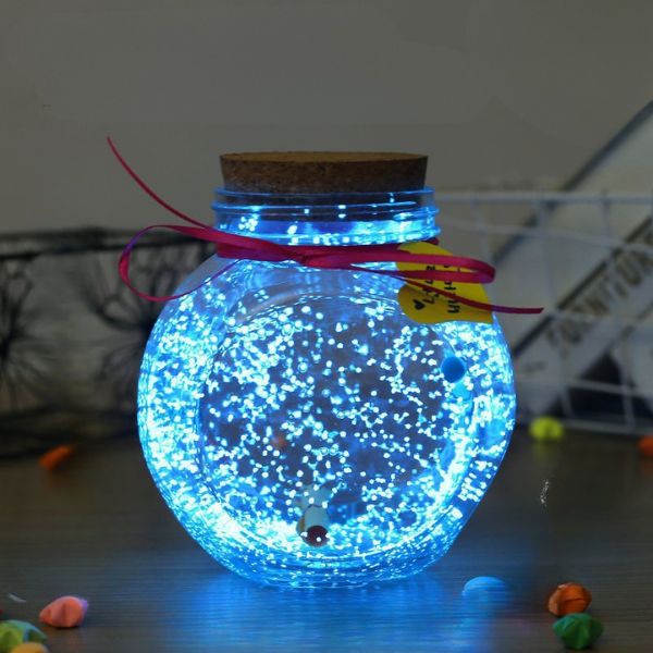 [ Set 10 Cái ] Bình Đựng Sao Dạ Quang [ Giao Nhiều Màu -  Chỉ Bình Và Nắp ] - 96143