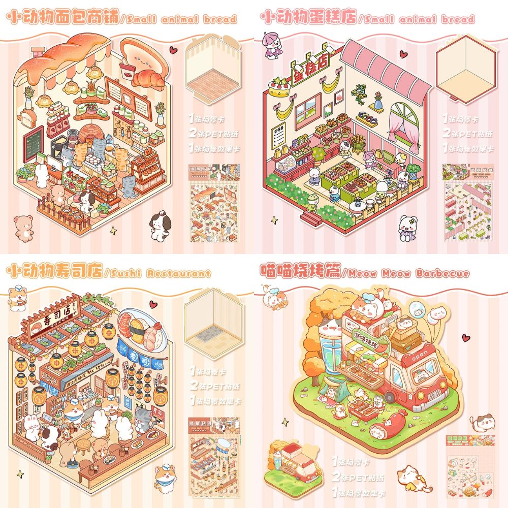 [ Set 30 Túi ] Sticker 3D [ Mix Mẫu ] - 16342