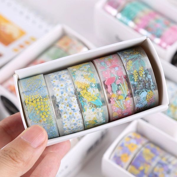 [ Set 6 Hộp ] Washi Tape [ Hộp 5 Cuộn ] - 16704