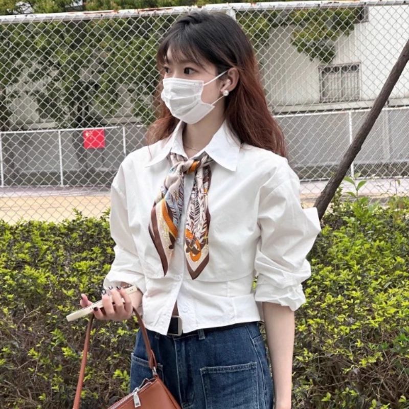 [ Set 10 Cái ] Khăn Lụa Vuông Hàn Quốc [ 70*70cm - Không Hôp ] - 18110