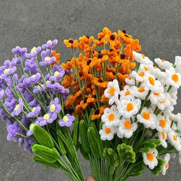 [ Set 50 Hoa / 10 Nhánh ] Hoa Cúc Kẽm Nhung [ Đã Hoàn Thiện ] - 18179