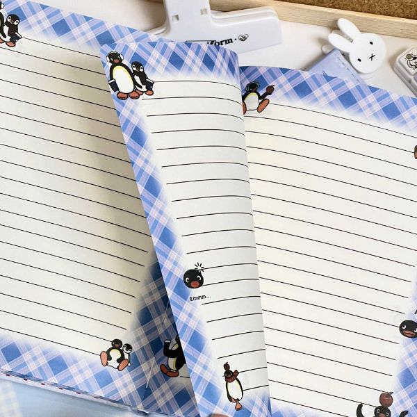[ Set 5 Quyển ] Sổ Nhật Ký Penguin [ A5 - Bìa Da - Giấy Hoạ Tiết ] - 16321