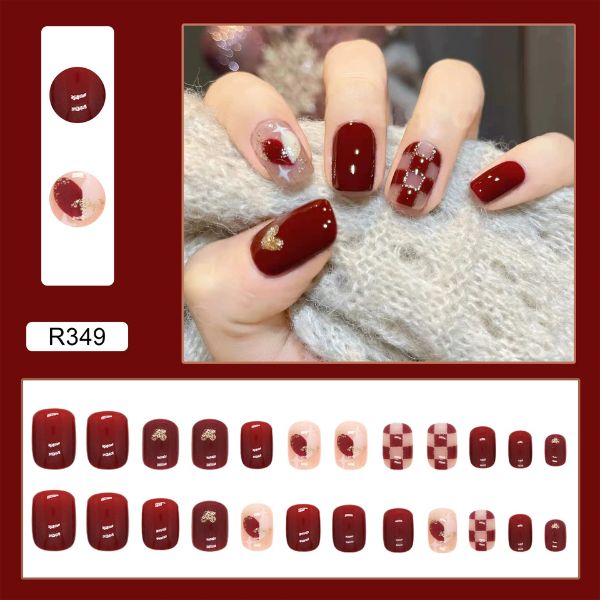 [ Set 5 Hộp ] Nail Giá Rẻ [ 24 PCS - Kèm Dụng Cụ Dán ] - 16568