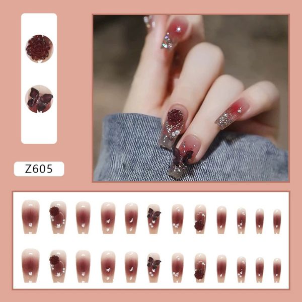 [ Set 5 Hộp ] Nail Giá Rẻ [ 24 PCS - Kèm Dụng Cụ Dán ] - 16572