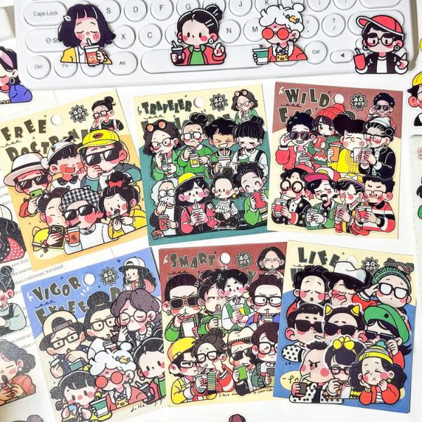 [ Set 12 Túi ] Sticker Vintage [ 1 Túi 40 Miếng ] - 17581