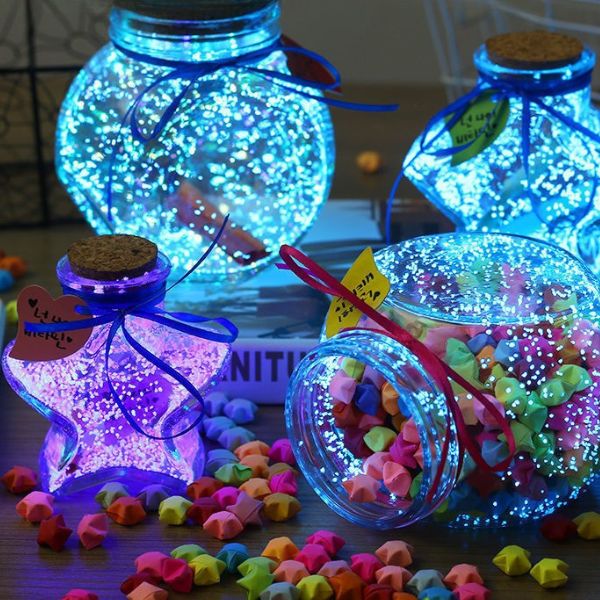 [ Set 10 Cái ] Bình Đựng Sao Dạ Quang [ Giao Nhiều Màu -  Chỉ Bình Và Nắp ] - 96143