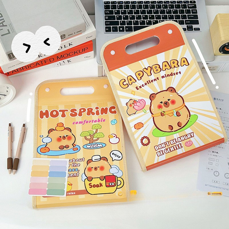[ Set 5 Túi ] Túi Đựng Hồ Sơ Capybara Nhiều Ngăn - 920025