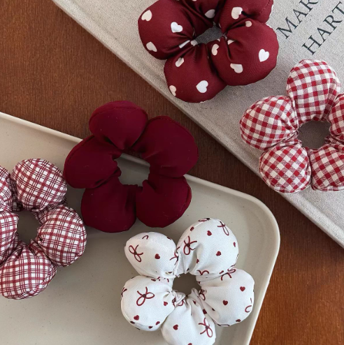 [ Set 10 cái ] Cột Tóc Scrunchies Hoa - 920124