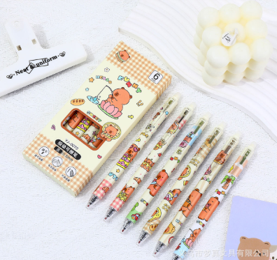 [ Set 12 Hộp ] Bút Bi Gel Xóa Được Capybara ( 0.5mm - Mực Xanh ) - 920481