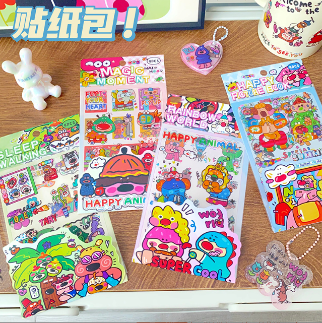 [ Set 12 Túi ] Sticker Cute ( 1 Túi 4 Miếng ) - 920500