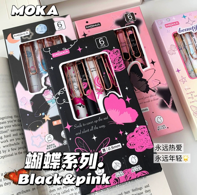 [ Set 5 Hộp ] Bút Bi Bấm Moka ( 1 Hộp 6 Cây ) - 920604