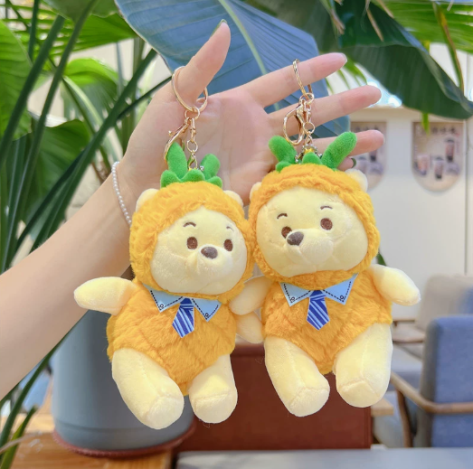 [ Set 5 Cái ] Móc Khóa Gấu Bông ( Khóa Vàng ) - 920901